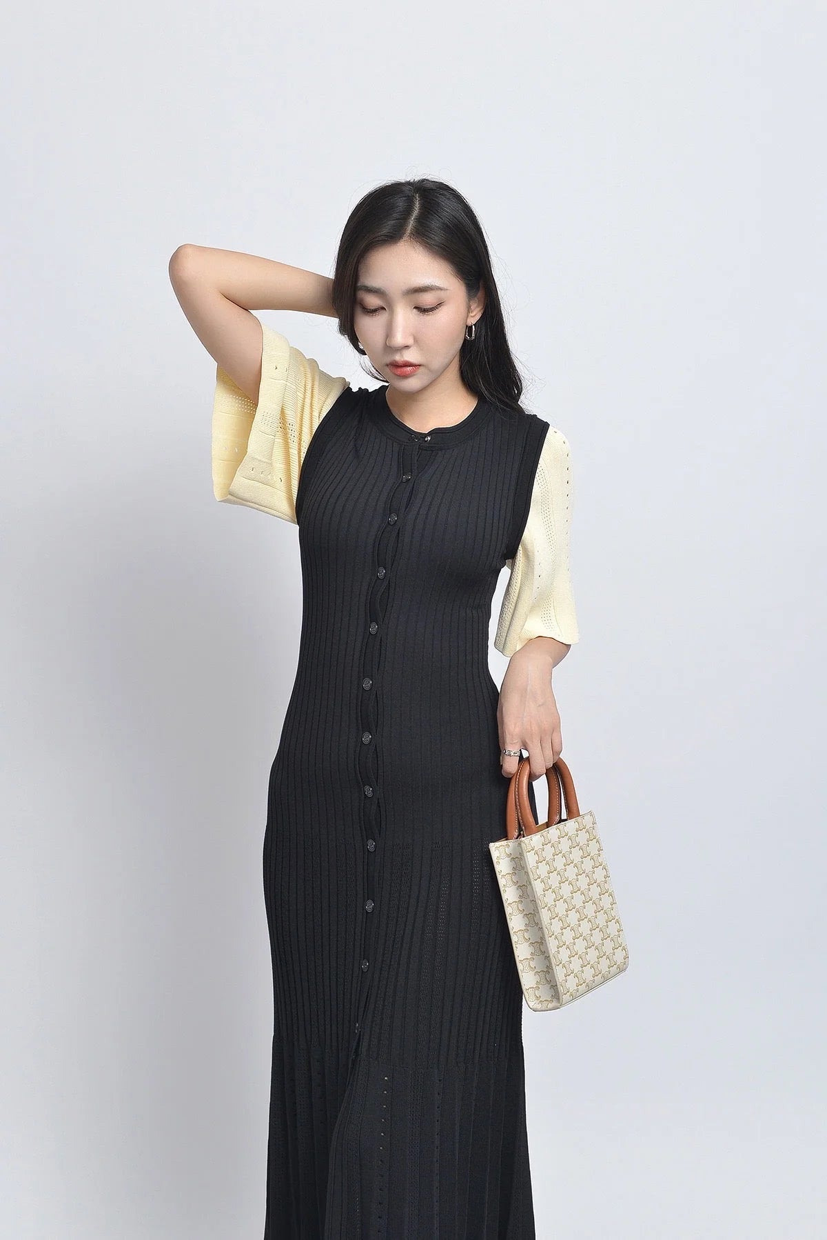 Sandro - knitted black dress