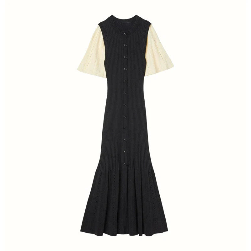 Sandro - knitted black dress