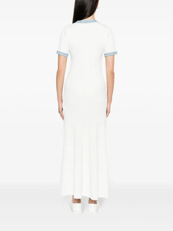 Sandro - White blue jean dress